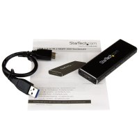 StarTech.com Box Alloggio USB 3.0 esterno per SSD SATA M.2 - Convertitore NGFF di unità SSD con UASP - Alloggiamento SSD - M.2 - M.2 - 6 Gbit/s - Collegamento del dispositivo USB - Nero