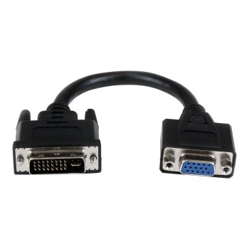 StarTech.com Adattatore cavo DVI a VGA da 20 cm - DVI-I maschio a VGA femmina - 0,203 m - DVI-I - VGA - Maschio - Femmina - Nichel