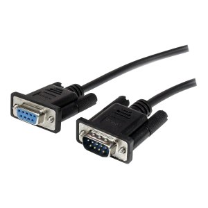 StarTech.com 1m Black Straight Through DB9 RS232 Serial Cable