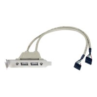 StarTech.com 2 Port USB A Female Low Profile Slot Plate Adapter