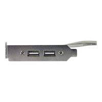 StarTech.com 2 Port USB A Female Low Profile Slot Plate Adapter