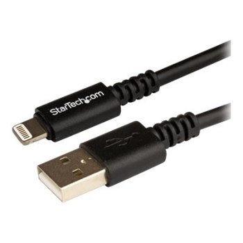 StarTech.com 3m (10ft) Long Black Apple® 8-pin Lightning Connector to USB Cable for iPhone / iPod / iPad