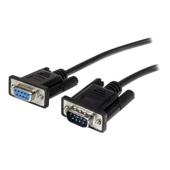 StarTech.com 2m Black Straight Through DB9 RS232 Serial Cable