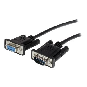 StarTech.com 2m Black Straight Through DB9 RS232 Serial Cable