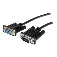 StarTech.com 2 m schwarzes Seriell Straight-Through DB9 RS232-Kabel - Stecker/Buchse - Serielles Verlängerungskabel - DB-9 (M)