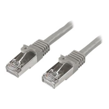 StarTech.com 1m CAT6 Ethernet Cable, 10 Gigabit Shielded Snagless RJ45 100W PoE Patch Cord, CAT 6 10GbE SFTP Network Cable w/Strain Relief, Grey, Fluke Tested/Wiring is UL Certified/TIA