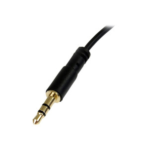 StarTech.com Cavo audio stereo da slim 3,5 mm ad angolare destro 30 cm - M/M - 3.5mm - Maschio - 3.5mm - Maschio - 0,3 m - Nero