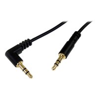 StarTech.com Cavo audio stereo da slim 3,5 mm ad angolare destro 30 cm - M/M - 3.5mm - Maschio - 3.5mm - Maschio - 0,3 m - Nero