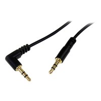 StarTech.com Cavo audio stereo da slim 3,5 mm ad angolare destro 30 cm - M/M - 3.5mm - Maschio - 3.5mm - Maschio - 0,3 m - Nero