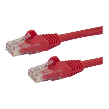 StarTech.com 2m CAT6 Ethernet Cable, 10 Gigabit Snagless RJ45 650MHz 100W PoE Patch Cord, CAT 6 10GbE UTP Network Cable w/Strain Relief, Red, Fluke Tested/Wiring is UL Certified/TIA