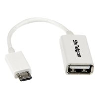 StarTech.com 5in White Micro USB to USB OTG Host Adapter M/F