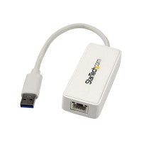 StarTech.com USB 3.0 to Gigabit Ethernet Adapter NIC w/ USB Port (White)