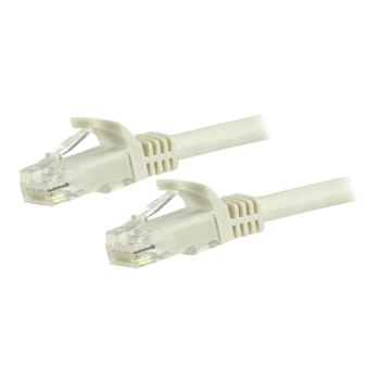 StarTech.com 3m CAT6 Ethernet Cable, 10 Gigabit Snagless RJ45 650MHz 100W PoE Patch Cord, CAT 6 10GbE UTP Network Cable w/Strain Relief, White, Fluke Tested/Wiring is UL Certified/TIA