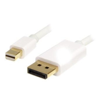 StarTech.com 1m Mini DisplayPort 1.2 auf DisplayPort Adapterkabel - mDP zu DP 4k x 2k Kabel - St/St - Weiß - DisplayPort-Kabel - Mini DisplayPort (M)