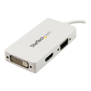 StarTech.com Adattatore Mini DisplayPort a HDMI - DVI & VGA - Convertitore mDP per macbook 3 in 1 - bianco - 0,15 m - Mini DisplayPort - DVI-D + VGA (D-Sub) + HDMI - Maschio - Femmina - Dritto