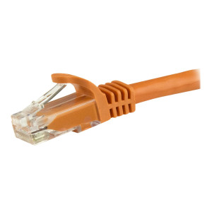 StarTech.com 1m CAT6 Ethernet Cable, 10 Gigabit Snagless RJ45 650MHz 100W PoE Patch Cord, CAT 6 10GbE UTP Network Cable w/Strain Relief, Orange, Fluke Tested/Wiring is UL Certified/TIA