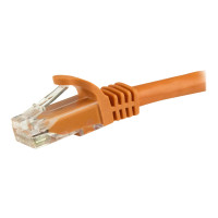 StarTech.com 1m CAT6 Ethernet Cable, 10 Gigabit Snagless RJ45 650MHz 100W PoE Patch Cord, CAT 6 10GbE UTP Network Cable w/Strain Relief, Orange, Fluke Tested/Wiring is UL Certified/TIA