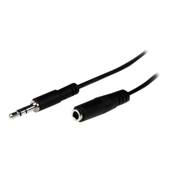 StarTech.com Cavo audio di prolunga stereo slim da 3,5 mm 1 m - M/F - 3.5mm - Maschio - 3.5mm - Femmina - 1 m - Nero