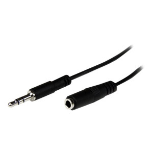 StarTech.com Cavo audio di prolunga stereo slim da 3,5 mm 1 m - M/F - 3.5mm - Maschio - 3.5mm - Femmina - 1 m - Nero