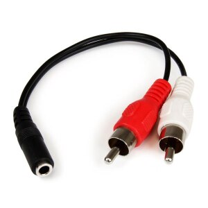 StarTech.com 15cm Audio Kabel 3,5mm Klinke auf 2x Cinch...