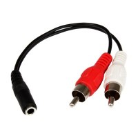 StarTech.com Cavo Adattatore Audio Stereo con presa mini Jack Femmina da 3,5mm a 2 RCA Maschio da 15cm - 3.5mm - Femmina - 2 x RCA - Maschio - 0,152 m - Nero