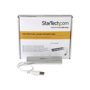 StarTech.com 4 Port kompakter USB 3.0 Hub mit eingebautem Kabel