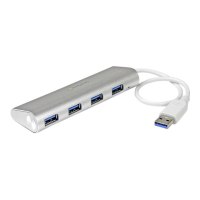 StarTech.com 4 Port kompakter USB 3.0 Hub mit eingebautem Kabel