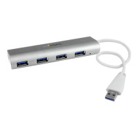 StarTech.com 4 Port kompakter USB 3.0 Hub mit eingebautem Kabel