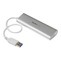 StarTech.com 4 Port kompakter USB 3.0 Hub mit eingebautem Kabel