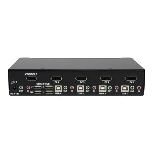 StarTech.com 4 Port DisplayPort USB KVM Switch mit Audio