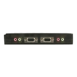 StarTech.com 4 Port Black USB KVM Switch Kit with Cables and Audio