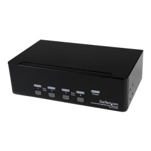 StarTech.com 4-Port Dual KVM Switch with Audio for DVI...