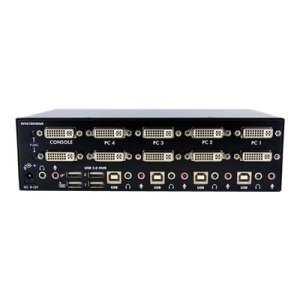 StarTech.com 4-Port Dual KVM Switch with Audio for DVI...