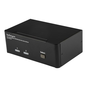 StarTech.com 2 Port Dual DisplayPort USB KVM Switch mit Audio