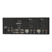 StarTech.com 2 Port Dual DisplayPort USB KVM Switch mit Audio