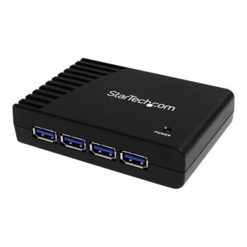 StarTech.com 4 Port SuperSpeed USB 3.0 Hub - Schwarz