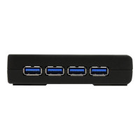 StarTech.com 4 Port SuperSpeed USB 3.0 Hub - Schwarz