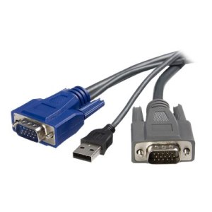 StarTech.com 3m ultradünnes USB VGA 2-in-1-KVM-Kabel...