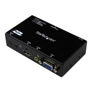 StarTech.com Switch Commutatore 2x1 HDMI + VGA a HDMI - Switch Convertitore HDMI / VGA a HDMI con commutazione prioritaria - 1080p - HDMI/VGA - Nero - 1920 x 1080 (HD 1080),1920 x 1200 (WUXGA) - 1080p - 1290 x 1200 Pixel - 7.1 canali