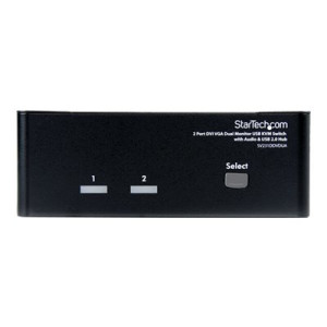 StarTech.com Dual DVI VGA 2 Port Monitor Audio Switch...