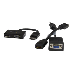 StarTech.com Reise A/V Adapter: 2-in-1 DisplayPort auf HDMI oder VGA Konverter