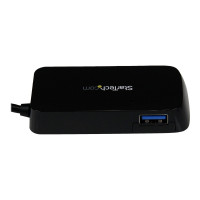 StarTech.com Hub Mini USB 3.0 SuperSpeed a 4 porte portatile - Nero - USB 3.2 Gen 1 (3.1 Gen 1) Type-A - USB 3.2 Gen 1 (3.1 Gen 1) Type-A - 5000 Mbit/s - Nero - Plastica - Potenza