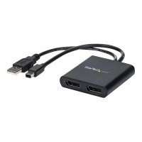 StarTech.com 2-Port Multi Monitor Adapter, Mini DisplayPort 1.2 to DisplayPort MST Hub, Dual 4K 30Hz, Windows Extended Desktop (MSTMDP122DP)