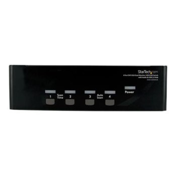 StarTech.com 4 Port DVI KVM USB Switch - 4-fach DVI Umschalter mit USB Hub