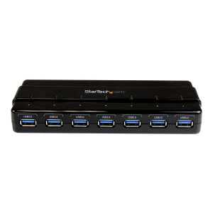 StarTech.com 7 Port USB 3.0 Hub – Up To 5 Gbps – 7 x USB – Universal Multi Port USB Extender for Your Desktop – USB Powered (ST7300USB3B)