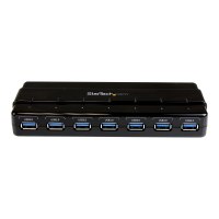 StarTech.com HUB USB 3.0 a 7 porte alimentato - Perno e concentratore USB 3.0 ultra veloce - Nero - USB 3.2 Gen 1 (3.1 Gen 1) Type-B - USB 3.2 Gen 1 (3.1 Gen 1) Type-A - 5000 Mbit/s - Nero - Plastica - 100 - 240 V