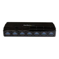 StarTech.com 7 Port USB 3.0 SuperSpeed Hub - USB 3 Hub Netzteil / Stromanschluss und Kabel