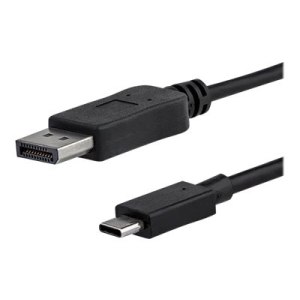 StarTech.com 3ft/1m USB C to DisplayPort 1.2 Cable 4K 60Hz, USB-C to DisplayPort Adapter Cable HBR2, USB Type-C DP Alt Mode to DP Monitor Video Cable, Compatible with Thunderbolt 3, Black