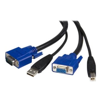 StarTech.com KVM Kabel USB VGA für KVM Switch 1,8m - Kabelsatz für KVM Umschalter 2x USB A/B Stecker 2x VGA Stecker- Octopuskabel - Tastatur- / Video- / Maus- / USB-Kabel - HD-15 (VGA)