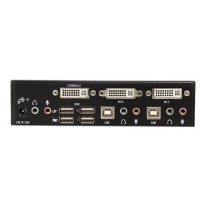 StarTech.com 2 Port DVI USB KVM Switch with Audio and USB 2.0 Hub (SV231DVIUA)